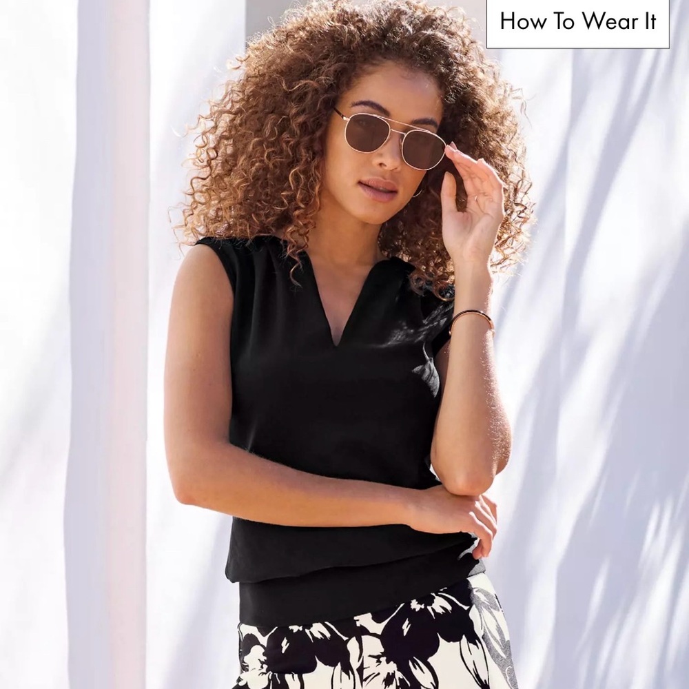 Boston Proper Black Sleeveless Top
